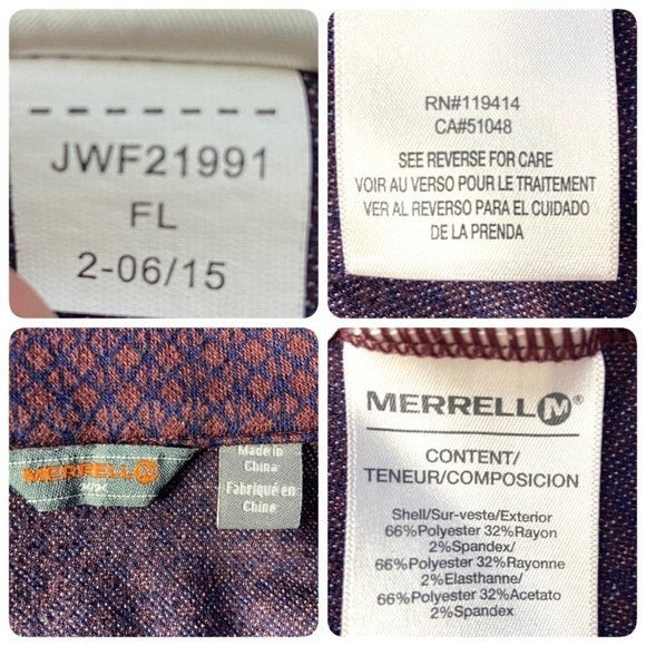 Merrell Indira Snap Burgundy Diamond Knit Hi/lo Placket Pullover Top - Picture 7 of 9